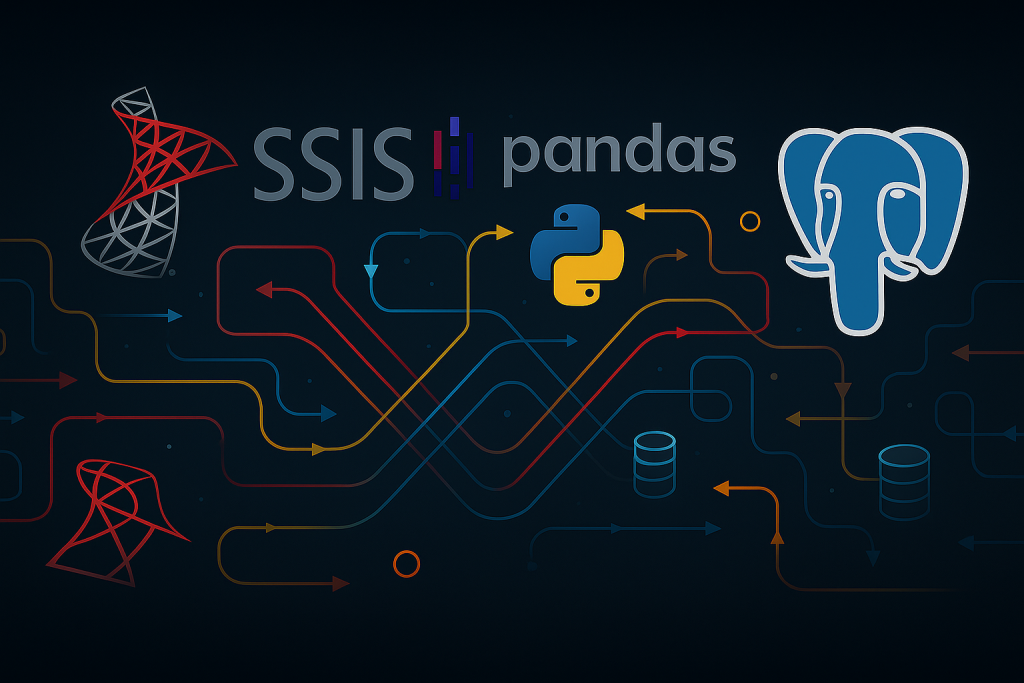 Creative illustration - SSIS PostgreSQL BI